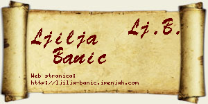 Ljilja Banić vizit kartica